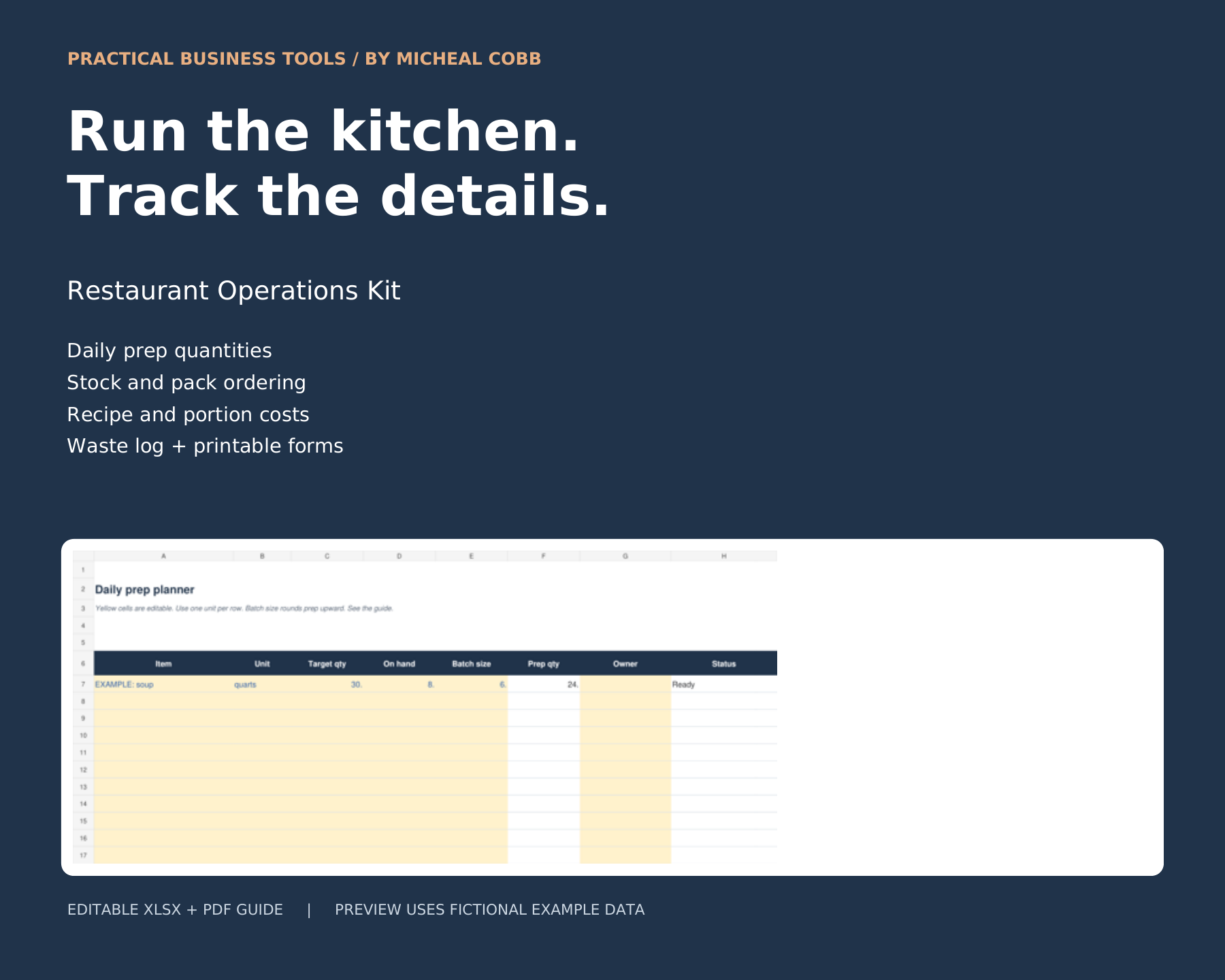 Restaurant Operations Kit preview